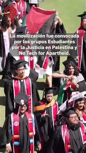 Protesta contra Google durante graduación de Stanford.