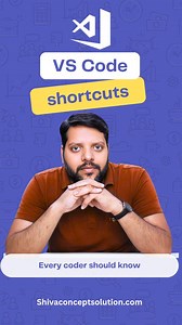 Every coder should know these VS Code shortcuts! It saves time, improves speed, and makes you look pro! Ctrl Shift P: Open Command Palette Ctrl P: Quick Open File Ctrl B: Toggle Sidebar Ctrl G: Go to Line Ctrl D: Select Next Occurrence Ctrl /: Toggle Line Comment Shift Alt F: Format Document F12: Go to Definition Ctrl ``: Toggle Terminal Ctrl K, Z: Zen Mode Follow for more @shivaconceptsolution #vscodeshortcuts #CodeFaster #WebDesign #html #css #htmlcss #frontend #100daysofcode #webdeveloper #cs