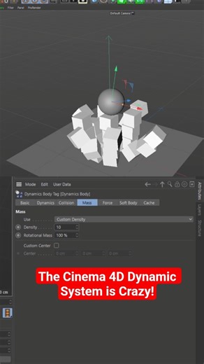 The Cinema 4D Dynamic System is Crazy! 🔥 #cinema4d #3danimation #shorts