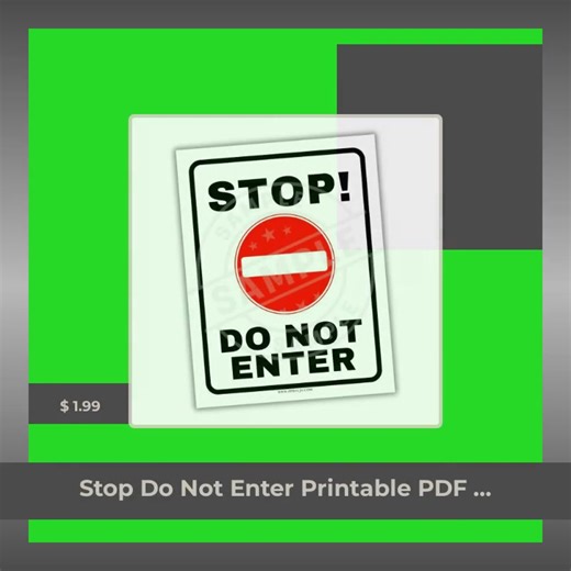 🚫 This sign means business! If only it could stop your cat from going where they shouldn’t! 😸 Bring clarity and organization to your space with our Stop Do Not Enter Printable PDF Sign for just $1.99! 📄💡 Easy to download and print, it’s perfect for ensuring safety while adding a touch of professionalism to your home or office. Whether used for workspaces, special events, or just to keep mischief at bay, this sign effortlessly fits into your daily routine! 🏠✨ Act fast—limited time offer! Gra