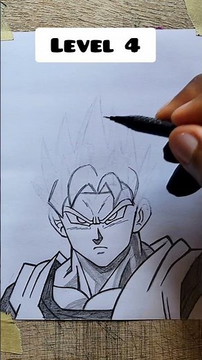 how to Draw Goku Ssj blue Hair in Different Levels #shorts #drawing