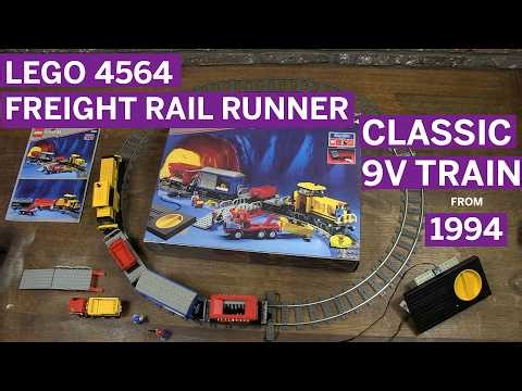 LEGO 4564 Freight Rail Runner (1994) Review | Classic 9V Train with Full Set & Box