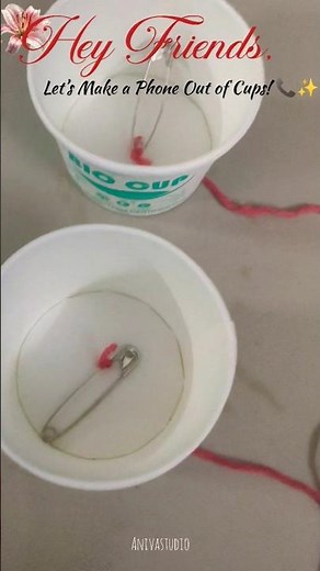 DIY Cup Phone! 📞 Make Sound Travel with Just Cups & String | AnivaStudio✨#diy #DIYCrafts #lifehack