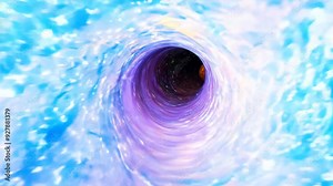 Vortex of universe. Concept. First person view, Fpv. Time machine