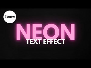 How to Create a Neon Text Effect in Canva (Tutorial For Beginners)