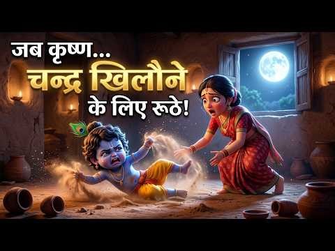 What happened when Krishna demanded for Moon Toy | Krishna Leela #indreshji #animation ​