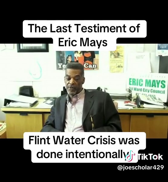 TikTok made Eric Mays viral for his hilarious antics but he got serious about the water crisis in Flint, Michigan in this statement he made before he died, saying it was a “man made” disaster “done on purpose”. #flint #michigan #water #ericmays