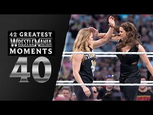 Ronda Rousey & The Rock take down The Authority | WrestleMania 31: 42 Greatest WrestleMania Moments