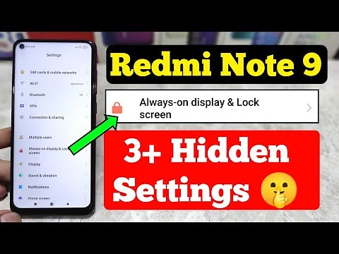 Redmi Note 9 New 3+ Hidden Settings | Always On Display | Tips & Tricks Redmi Note 9