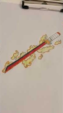 How to draw the “Demon Slayer” sword