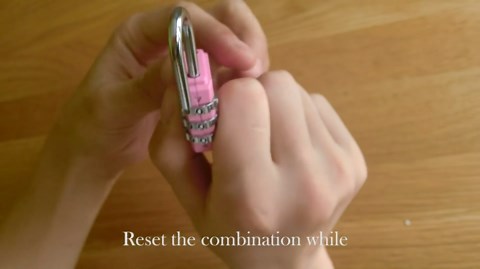 RESET-071 3 Digit Small Combination Lock Tiny Padlock for Mini Locker, Travel Padock, Diary, Box,Luggage, Suitcase, Backpack, Purple