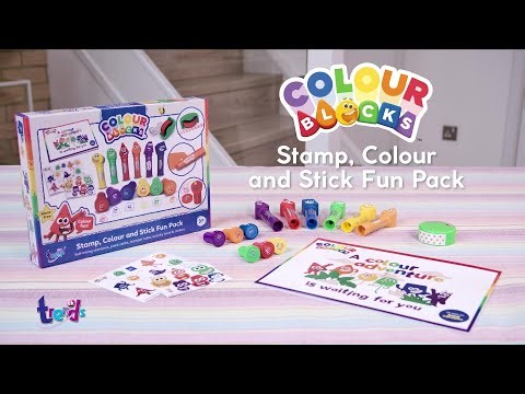 Colourblocks Stamp, Colour and Stick Fun Pack