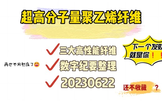 超高分子量聚乙烯纤维（UHMWPE纤维）