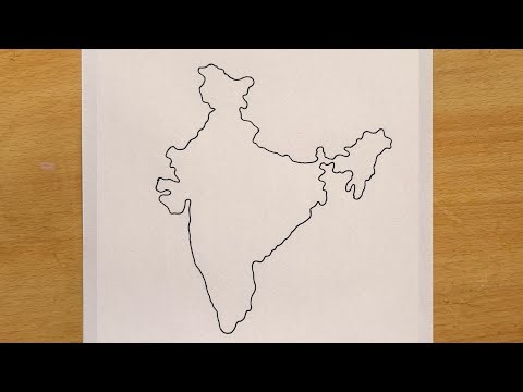 How to Draw India Map Easily | Step-by-Step India Map Drawing