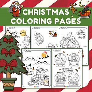 Merry Christmas Coloring Page | Christmas Activities | 18 Pages