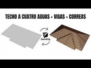 ✅COMO HACER UNA ESTRUCTURA DE CUBIERTA EN SKETCHUP