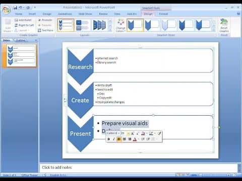 Office 2007 Demo: Create a chevron list