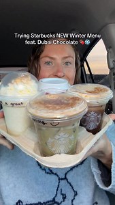 Starbucks’ NEW dubai chocolate winter menu releases 1/6 💚🍫 What do you want to try? @starbucks #starbucks #newfood #dubaichocolate #proteindrink #coffee #drinkreview #piatachio #frappucino #chocolate #mocha #icedcoffee #tastetest #matcha #starbuckscoffee #fastfood | Morgan Chomps