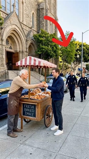The Police Officers Took His Bread Cart And Gave Him A Real Bakery #shorts #kindness