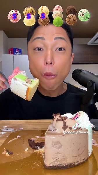 誕生日のご褒美！サーティワンのアイスケーキをホール食い！10種類のフレーバーを楽しめる『パレット6』を堪能🎂 #サーティワン#アイス#アイスケーキ#アイスクリーム#31#icecream#mukbang#asmr#baskinrobbins