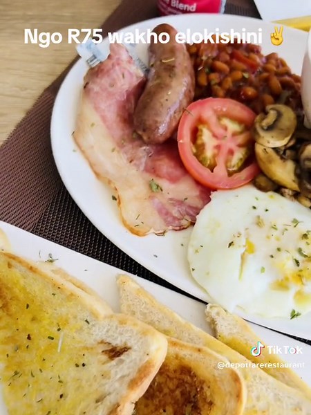 Delicious Breakfast Menu at Depot Farerestuarent in South Africa