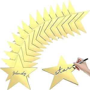 Outus 36 Pieces 11 Inch Large Gold Stars Cutouts Gold Stars Decoration Double Printed Paper Stars for Wedding Bulletin Board Decoration Classroom Wall Party Decoration Graduation Party Decoration