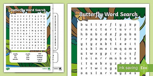 Butterfly Word Search