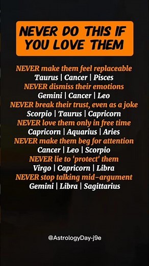 NEVER DO THIS IF YOU LOVE THEM ❤️ (Zodiac Signs Edition) #zodiac #astrology #horoscope #tarot