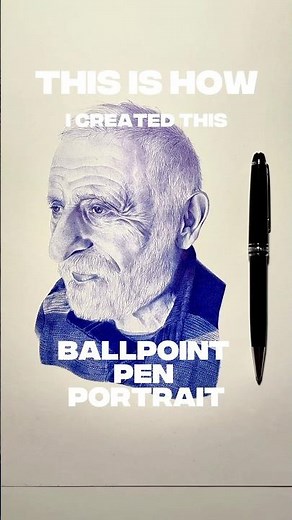 How to draw a ballpoint pen portrait🖋️🖤Take some notes🌟