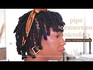 How To Pipe Cleaners Style on Medium Length Microlocs| DIY Microlocs Style