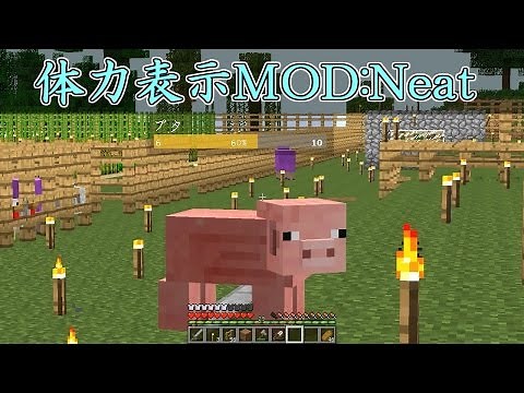 (マインクラフトpc) MOD紹介 体力表示 Neat