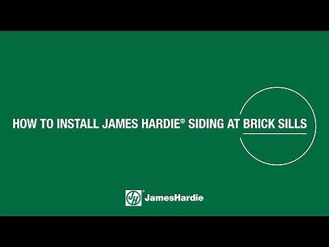 How To Install James Hardie® Siding At Brick Sills