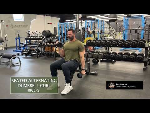 Seated Alternating Dumbbell Curl