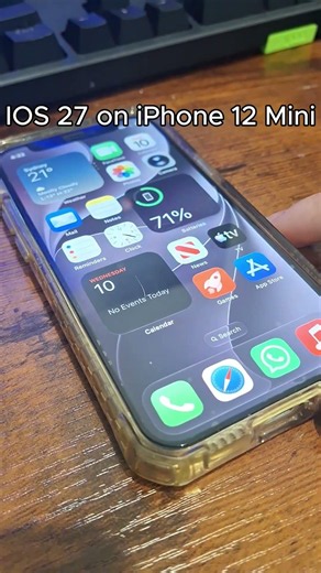 IOS 27 On The iPhone 12 Mini! #apple #smartphone #developerbeta #ios27 #tech #iphone #technology
