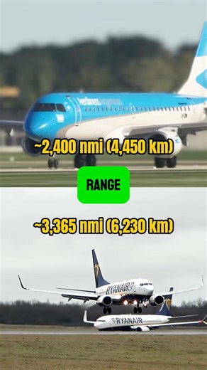 Embraer E190 vs Boeing 737-700 🤔 #plane