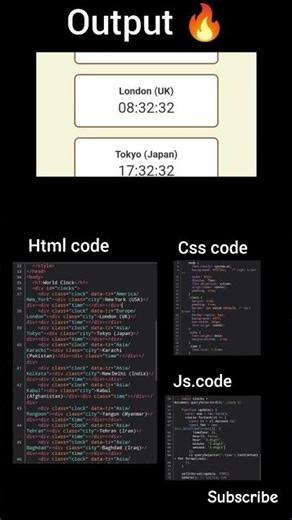 World Clock Project in HTML CSS JavaScript | JavaScript Project for Beginners