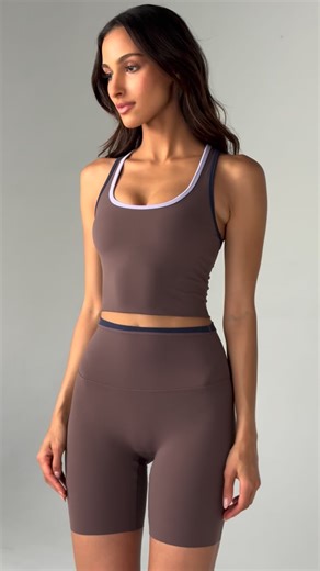 BODILE on Instagram: "SIA + ARIA The high-waisted SIA bike shorts are super light, squat-proof & allow full unrestricted movement, making them perfect for dance, barre, yoga and Pilates. The ARIA racer back crop features a hidden, elasticated shelf bra with soft cups, scoop neckline and free-cut hem. The streamlined yet relaxed fit make this top perfect for ballet, barre, yoga and Pilates. Featuring a striking contrast trim and made with our DREAMFORME™ fabric, SIA + ARIA Set are supportive, lig