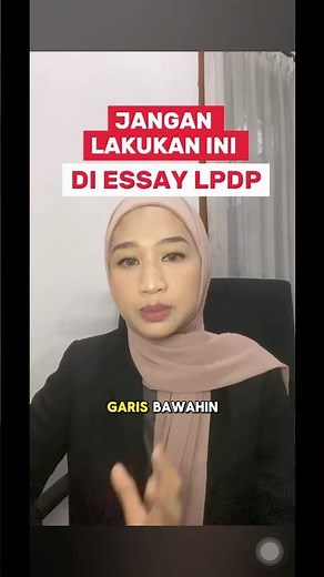 Tips Lolos Essay Beasiswa LPDP 2025. Tonton video lengkap di tautan 👆