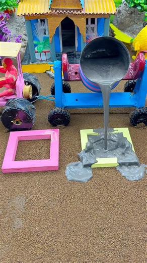 🚜🔥 Real Working Mini Tractor Cement Hand Pump Stand Making Machine #shorts #youtubeshorts