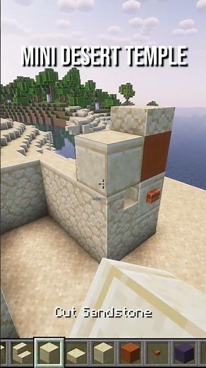 Mini Desert Temple Build in Minecraft 🏜️ #shorts