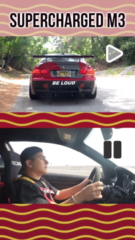 Supercharged BMW M3 - exhaust revs & pull #BMW #Cars #V8