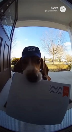 Mailman, but reversed #funny #comedy #entertainment #sora #ai #mail #dogs #humor