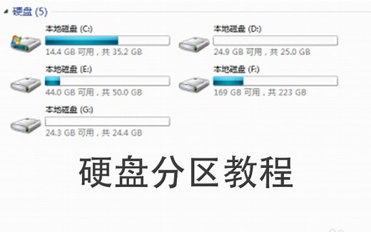 【干货】win7硬盘分区教程（硬盘扩容拆分合并教程）