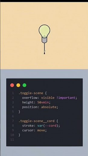 💡Light Bulb On/Off Animation using HTML CSS and JavaScript #coding #shorts #viralshorts
