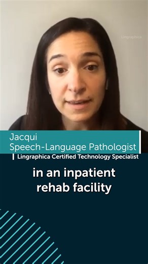 🧐 SLPs, let's talk about trialing AAC in inpatient rehab (or even, acute care)... One of the biggest challenges in these settings is that your patient's length of stay is SHORT. But that doesn't mean they can't get access to high-tech AAC. It just means we need to get creative with our trial process! When SLP Jacqui joined the Lingraphica Certification Program, she was able to get a long-term loaner device to keep on her IPR unit — for FREE. Suddenly, her patients had the power to: 🏥 Direct th