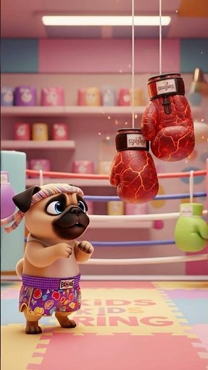 🐶🥊 Pug’s GLOVE TEASE! JUMP CHALLENGE → MINI CHAMP 🍬✨