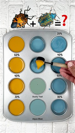 Teal lovers, you NEED to see this 🫴🩵✨ #colormixing #asmr #colorconcept #shortvideo #satisfying #