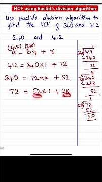 Find HCF using Euclid’s division algorithm