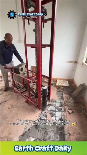 This Simple Pulley Turns Concrete Into Dust in Seconds 😱⚙️ #shorts