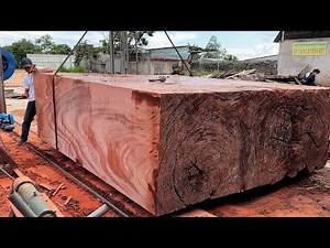 Processing 2700 Year Old General Sherman Tree Core In Factory // Wood Cutting Skills